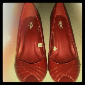 Heels leather maroon